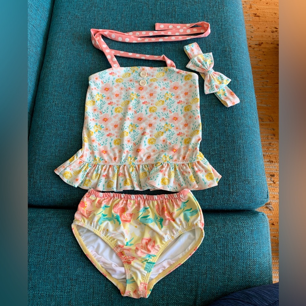 Eleanor Rose Fresh Flowers Tinsley Tankini and Hope Knit Headband